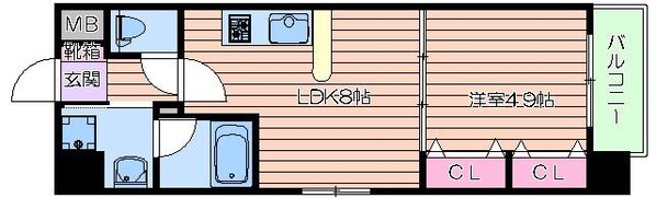 レジディア京町堀の物件間取画像